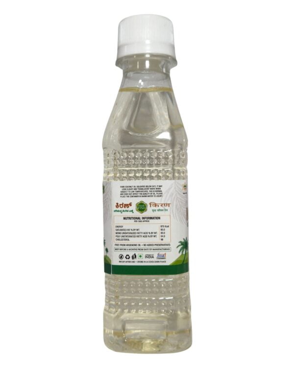 Kiran Coconut Oil Bottle 200ML - Image 3