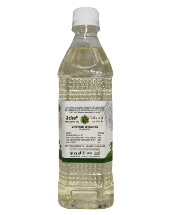 Kiran Coconut Oil Bottle 500ML - Image 8