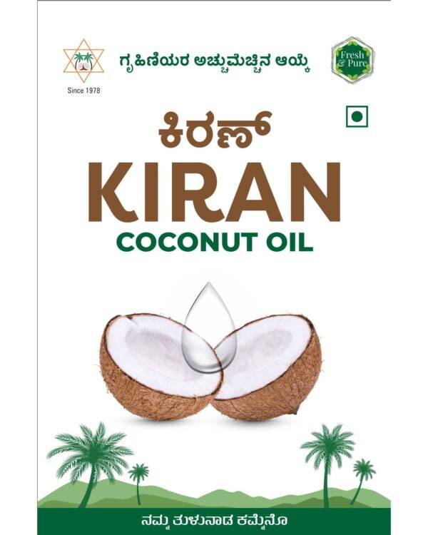 Kiran Coconut Oil Pouch 1L - Image 2